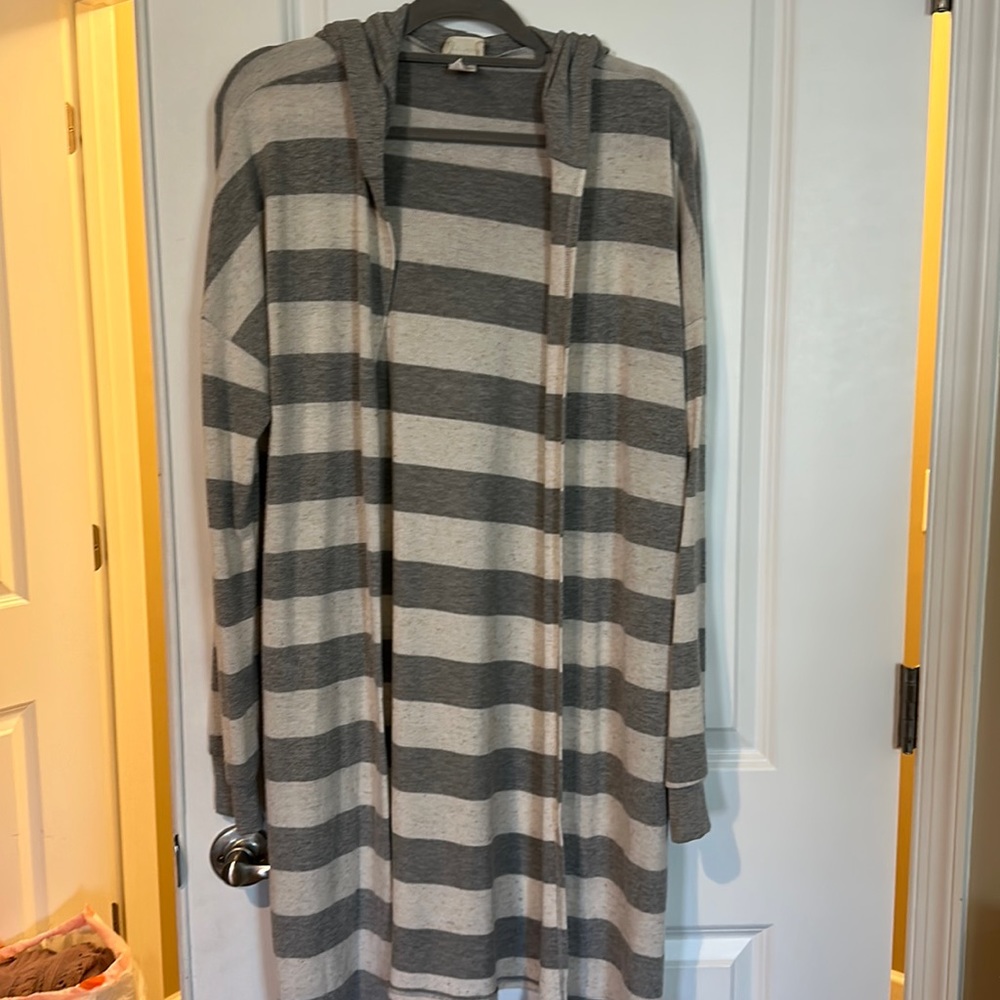 Long striped sweater